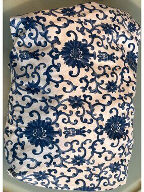 Ralph Lauren Sheet Porcelain Rosette Blue Floral Cotton Twin Fitted NWOT